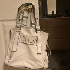 Chloe white hand bag
